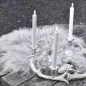Preview: Set aus 4 Stabkerzen LED-Kerze mit Timer weiß und grau